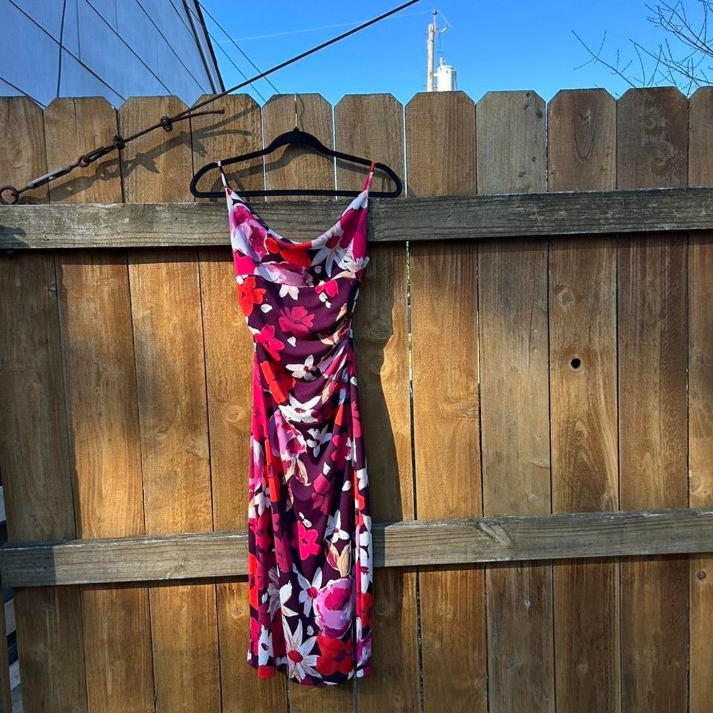 Ruby size small 90s/2000s Y2K RomCom Style Midi spring summer date - Picture 3 of 7